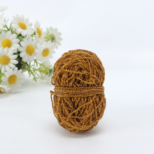 爆闪金线空心纱线1mm,2mm手工diy编织20克一团玩偶发卡勾边刺绣 - 图2