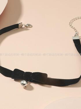 法式小铃铛纯欲风复古黑红丝绒