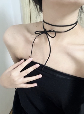 纯欲风choker韩系性感黑色绑带