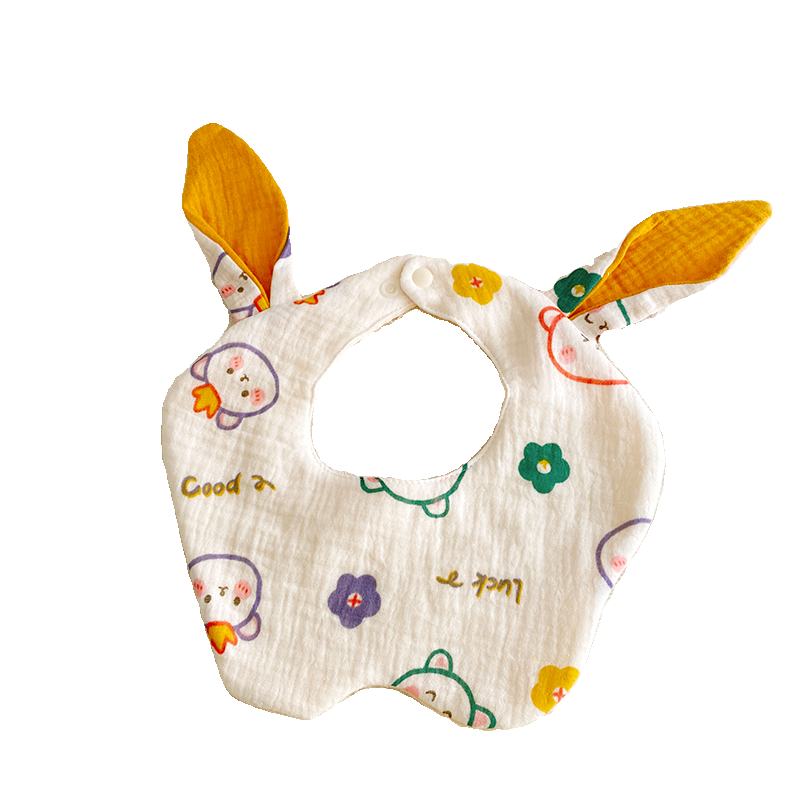 纯棉纱布婴儿围嘴围兜新生儿公主兔耳朵小围嘴口水巾春夏薄款透气,淘宝优惠券,粉丝福利购,淘宝优惠卷