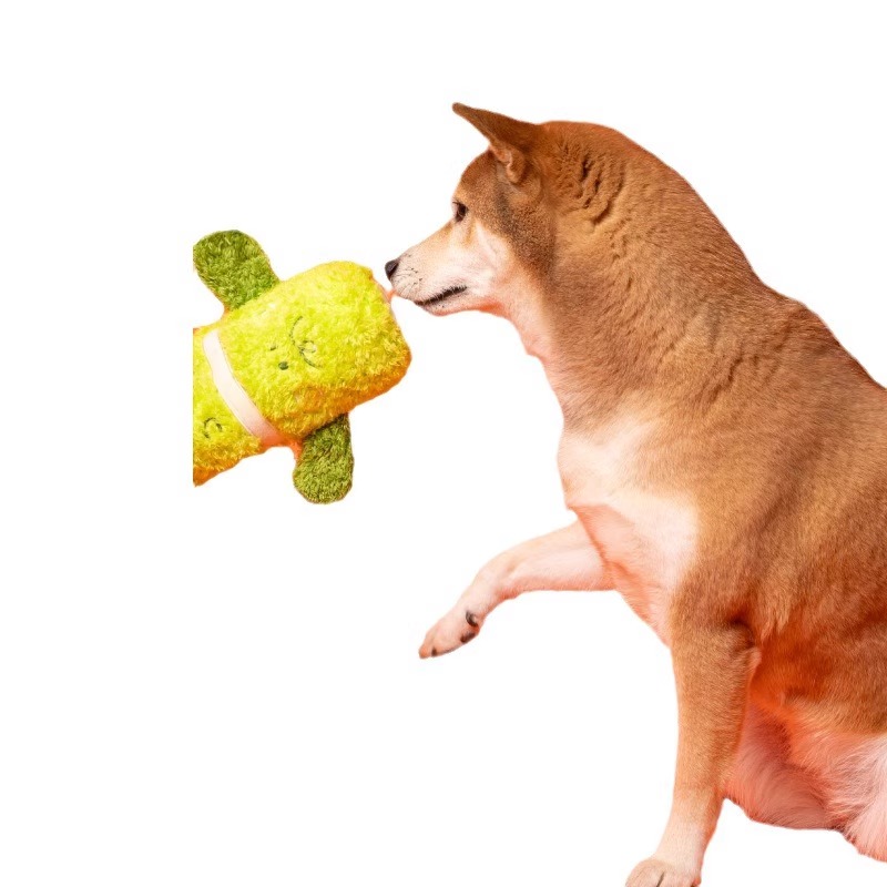 派思维宠物毛绒发声幼犬德牧耐咬自嗨解闷小狗宠物互动球狗狗玩具 - 图3