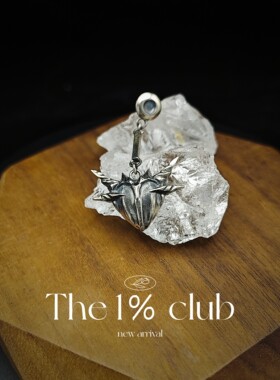 1%CLUB原创幻梦盾牌吊坠耳钉