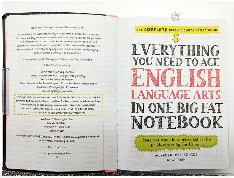现货 美国中学生优等生笔记 Everything You Need to Ace English Language Arts 英语语言艺术 英语原版 美国少年学霸超级笔记 - 图0