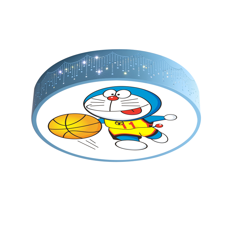 哆啦A梦创意铁艺儿童房灯护眼卧室灯叮当猫智能遥控led儿童吸顶灯 - 图3