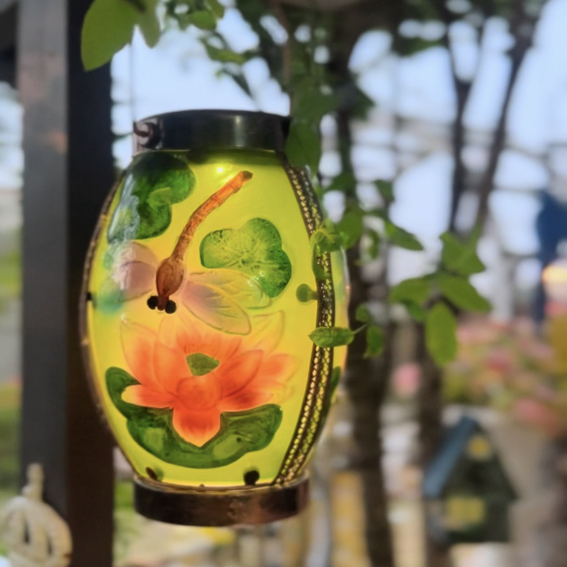 佳鲤推荐蜻蜓灯热气球太阳能琉璃灯庭院摆件牧羊钩园林玻璃灯花园,淘宝优惠券,粉丝福利购,淘宝优惠卷