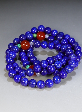 [忆素年]天然青金石手链手工原创女款多宝手串只算材料费楼叔精选