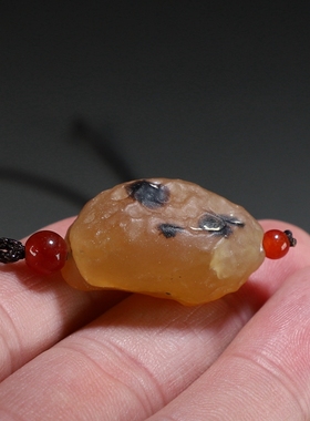 【年底清仓特价】天然戈壁玛瑙原石挂件(有绺裂)手工原创个性吊坠