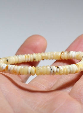 【清仓价】天然蜜蜡细手链 有瑕疵药片珠女款琥珀手串 楼叔孤品