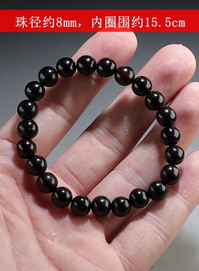 [沉水级]天然黑檀木手链 男女情侣款手串 多规格可选 楼叔精选