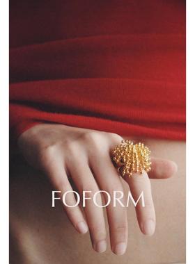 FOFORM女黄铜复古烟花戒指