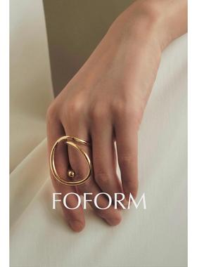 蛇年开运戒指黄铜镀18k金中性