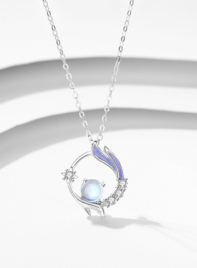 原创设计长安幽梦项链女S925纯银七夕情人节琉璃小众简约气质吊坠