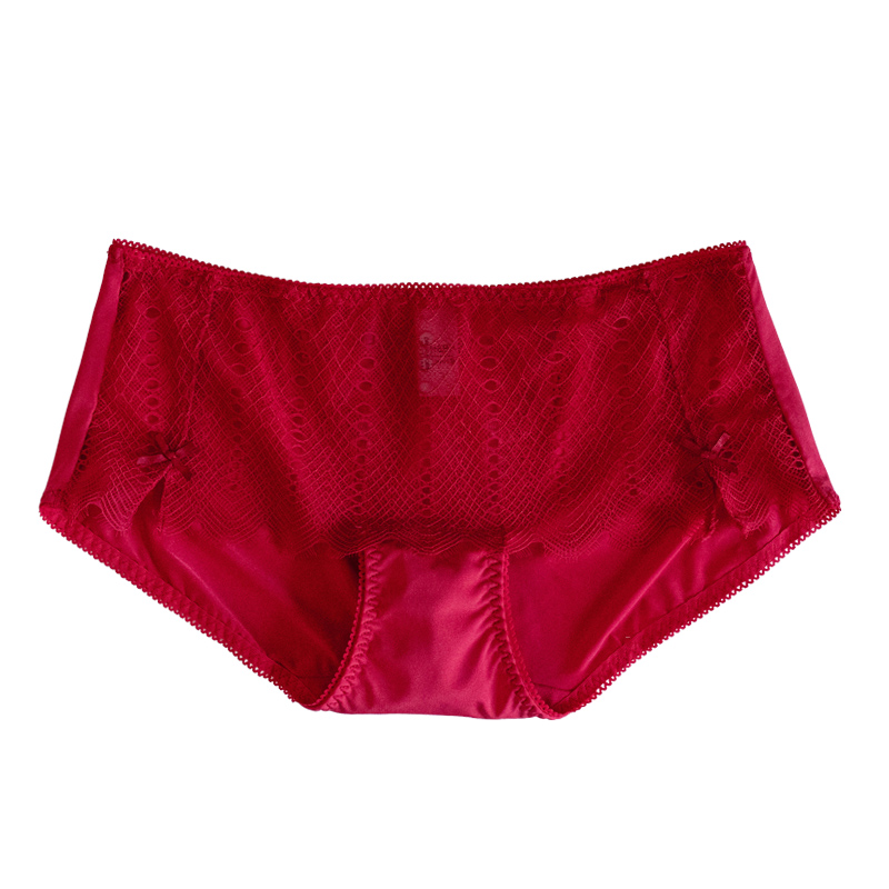 D78|KKay内裤女薄款舒适透气本命年红三角裤中腰提臀|肉桂热红酒 - 图3