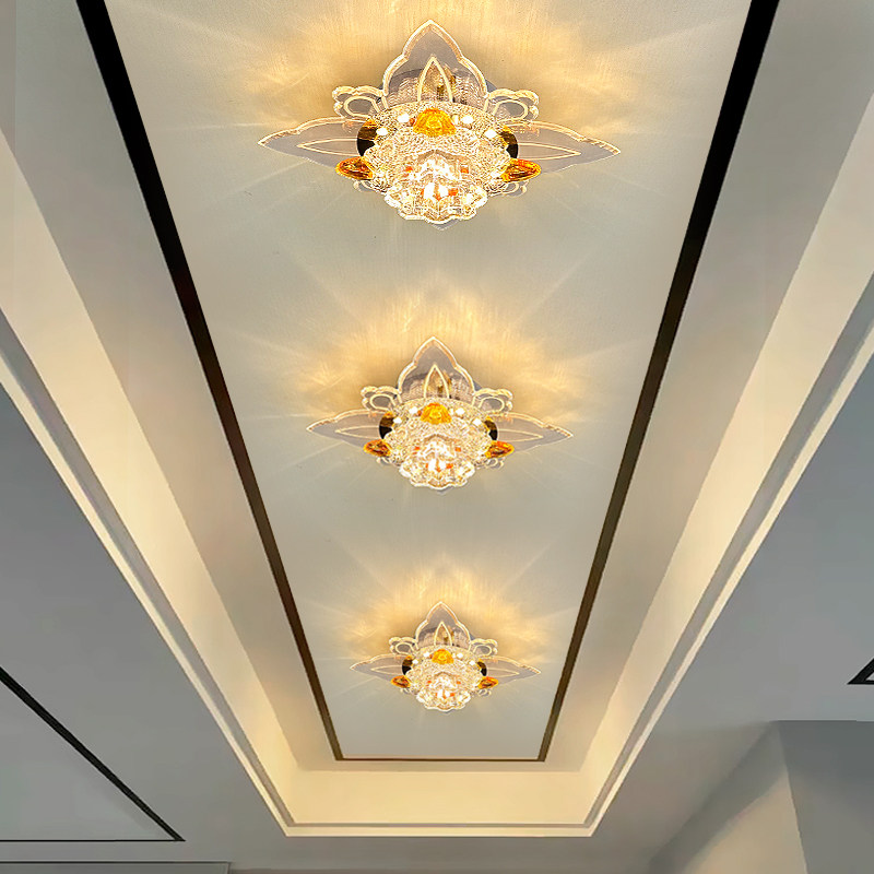 现代简约水晶过道灯走廊灯嵌入式入户玄关门厅阳台灯网红爆款2024,淘宝优惠券,粉丝福利购,淘宝优惠卷