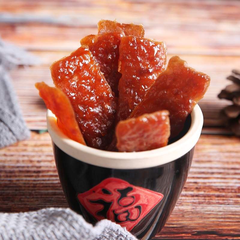 宏香记旗舰店宏香记枕式长条猪肉脯散装称重200g肉干肉条35g装休闲零食小吃2