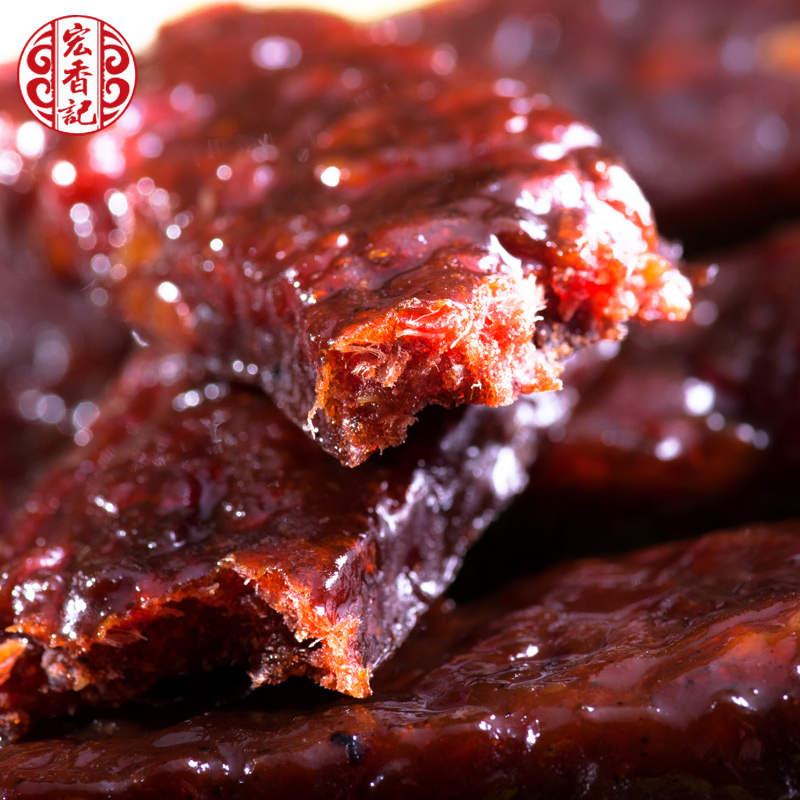 宏香记旗舰店宏香记牛肉干200g长状牛肉条牛肉棒独立小包装肉类零食小吃福建3