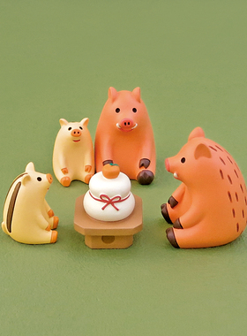 贺岁正月达摩三毛猫猪年吉祥物