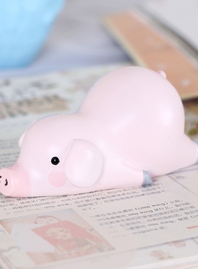 时尚风河马桌面装饰小动物摆件