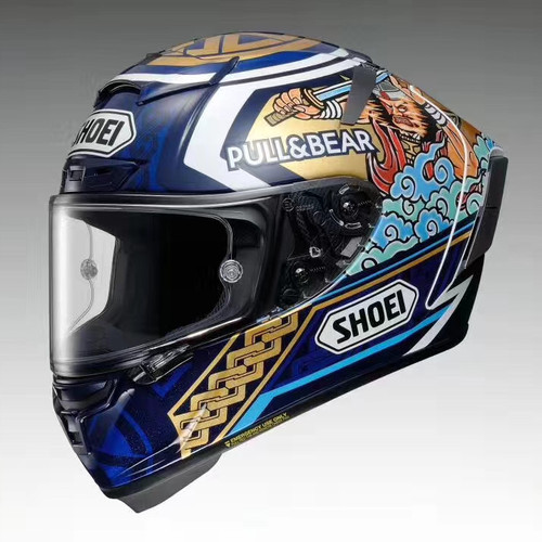SHOEI X14摩托机车限量招财猫二代马奎斯美国站红灰蚂蚁四季头盔 - 图0