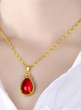 高级感百搭锁骨链碧钰吊坠项坠女