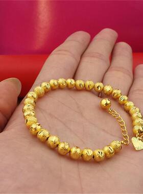 黄金色手链女时尚百搭不掉色手串