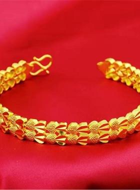 真金色手链女招财光砂珠沙金手串