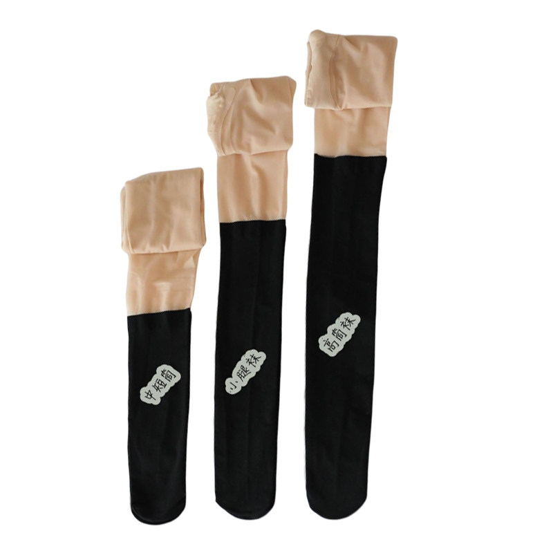 春秋冬120D天鹅绒拼接丝袜假高筒ins性感JK小腿过膝美腿袜连裤袜,淘宝优惠券,粉丝福利购,淘宝优惠卷