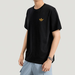 阿迪达斯三叶草男装2026夏季新款宽松运动服圆领短袖T恤LE7353