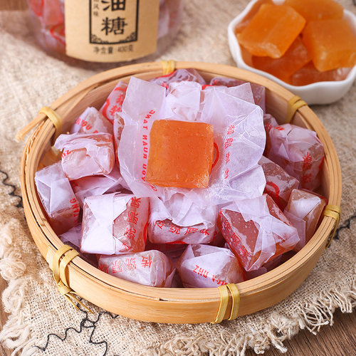噶己人潮汕手工软糖80后怀旧零食猪油糖400g传统特产休闲零食 - 图1