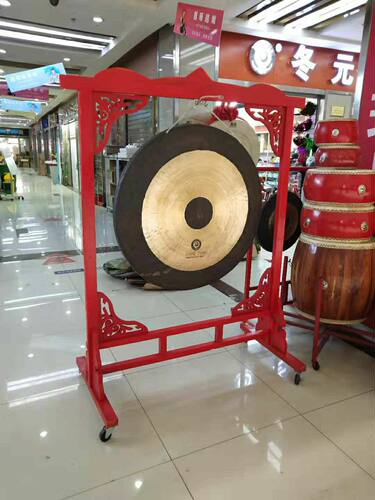 青铜锣配锣架开业庆典40 50 60 70 80cm1米开道大锣纯手工黑抄锣 - 图3