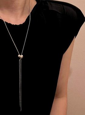 可抽拉调节项链金属爱心字母链