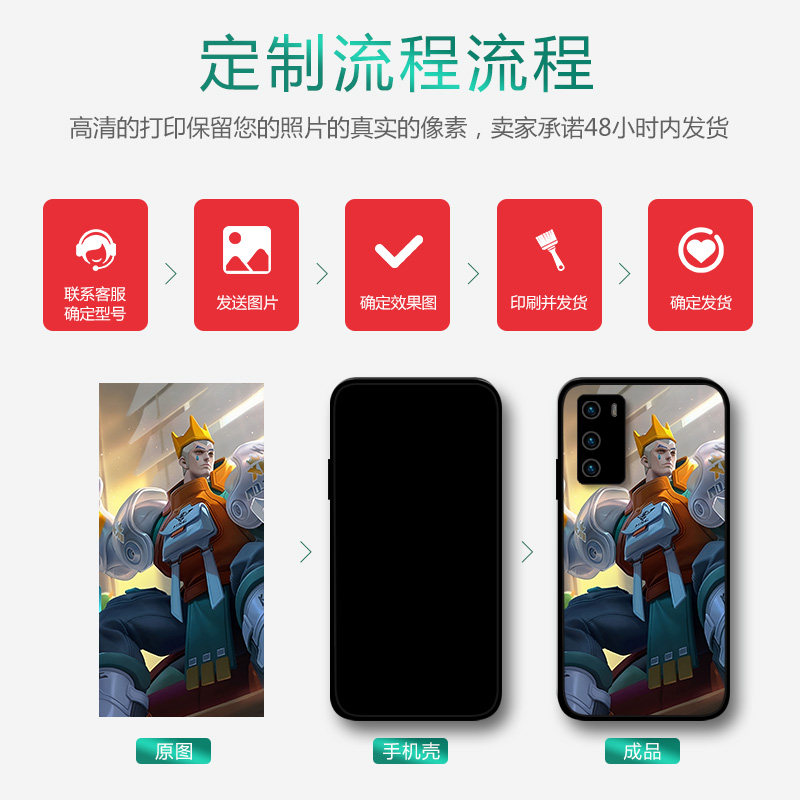 适用华为mate50Pro40e亚瑟追逃游戏手机壳王者荣耀皮肤p60p50p40p30照片定制心灵战警nova10p9畅享20se麦芒11