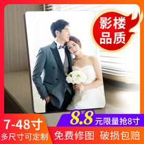 Large Korean baked porcelain crystal photo frame pendulum table custom wash photo made into photo frame wedding dress photo magnified hanging wall to make album