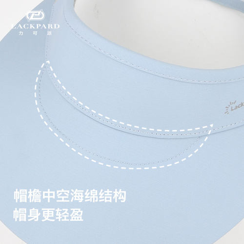 lackpard户外运动跑步帽子男四季遮阳骑车防晒帽空顶无顶网球帽女 - 图1