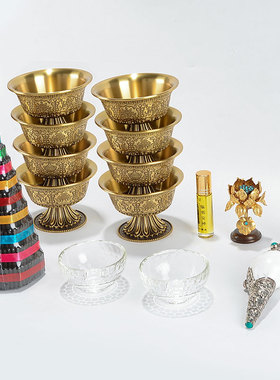 欧斯特铜树脂水晶桌面摆件套装