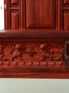 实木佛像底座加高带屏风室内家用菩萨供奉台小型铜像佛龛摆件