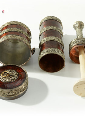 藏式酥油茶打茶桶摆件