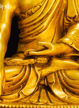 铜中式客厅五寸明永乐释迦摩尼