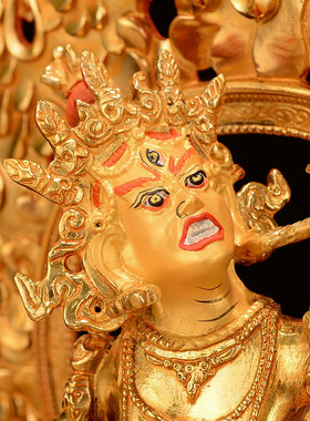 欧斯特空行母鎏金铜像家居摆件