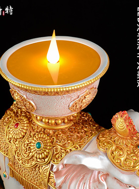 桌面摆件吉象插电灯座烛台