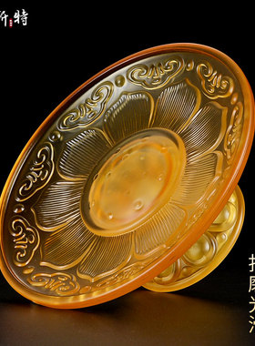 家用果盘琉璃摆件浮雕八吉祥