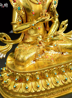 全鎏金金刚萨埵铜像摆件