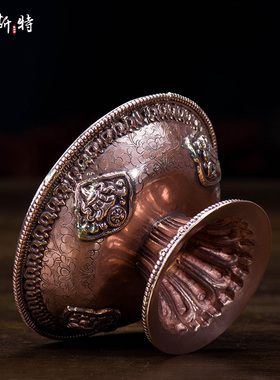 尼泊尔手工鎏金雕花水杯