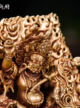 铜像摆件尼泊尔手工鎏金工艺