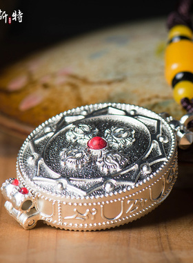 藏族挂件六字真言噶乌盒项链吊坠