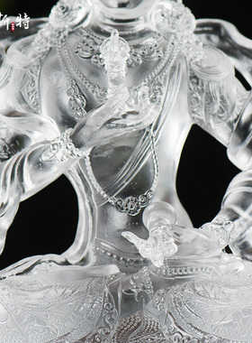 琉璃可装赞客厅人像摆件