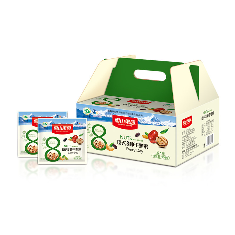 雪山果园每天8种干坚果独立900g每盒30包,淘宝优惠券,粉丝福利购,淘宝优惠卷