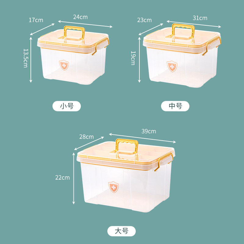 家庭特大号医药箱多层医要急救薬品收纳盒家用塑料儿童小药箱出诊 - 图3