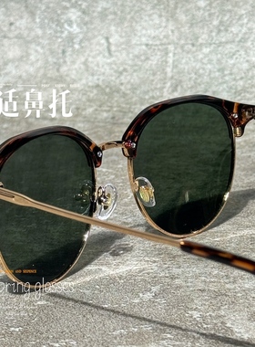 复古金属气质玳瑁色偏光太阳眼镜