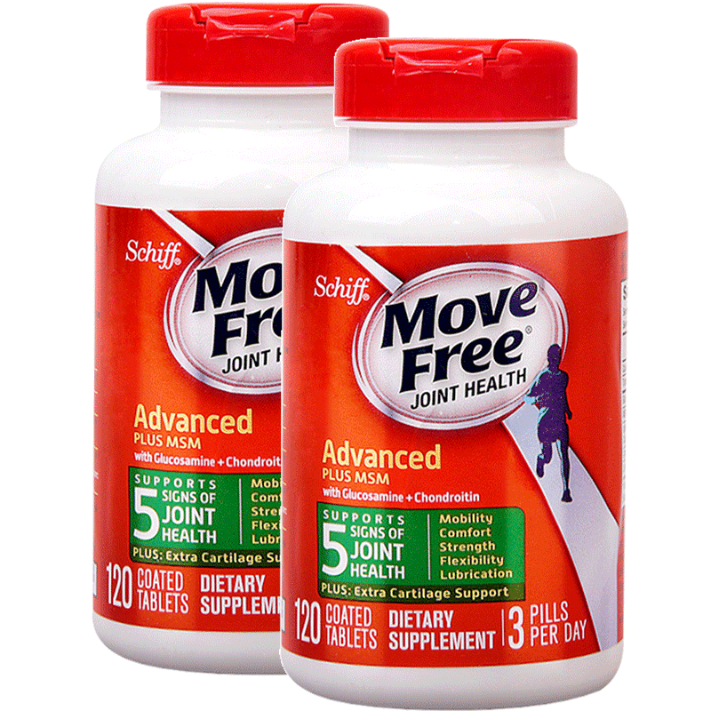 NRC营养优选海外专营店2*美国Schiff move free维骨力绿瓶盐酸氨基葡萄糖氨糖软骨素原装3